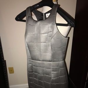 Milly Silver Neoprene Cocktail Dress